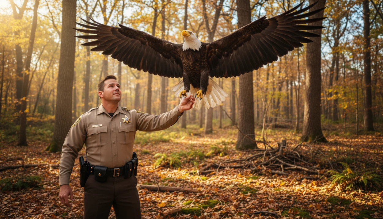 Flightless Eagle Stumbles Through The Woods Until A Pair Of Heroes Arrive
