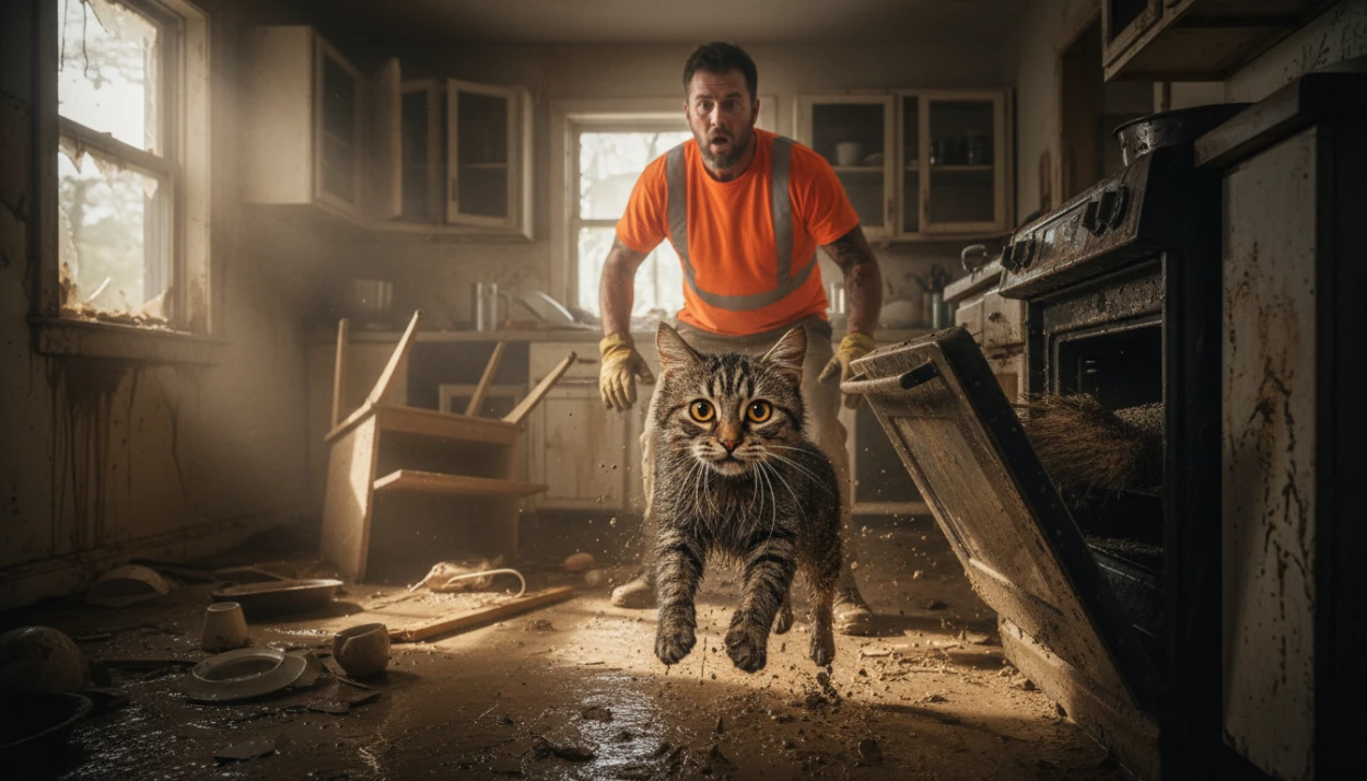 The Oven Miracle: Cat Survives Flood Trap